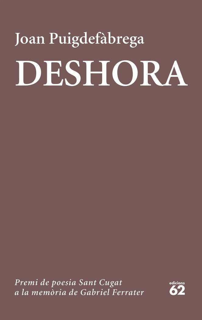 Deshora, de Puigdefàbrega | portada del libro