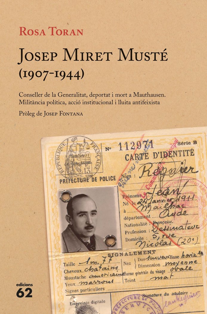 Josep Miret Musté (1907-1944), de Toran Belver, Rosa | portada del libro