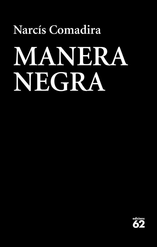 Manera negra, de Comadira | portada del libro