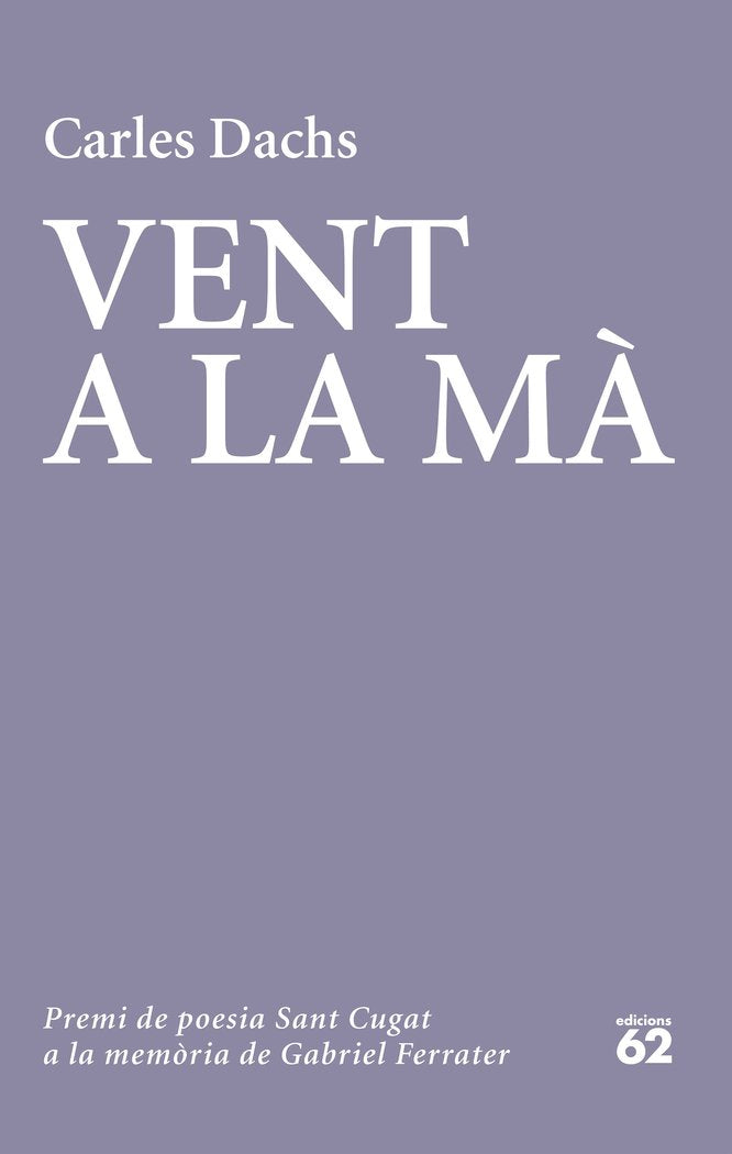 VENT A LA MA, de DACHS, CARLES | portada del libro