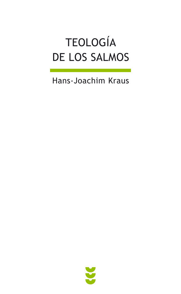 Teología de los salmos, de Kraus, Hans Joachim | portada del libro