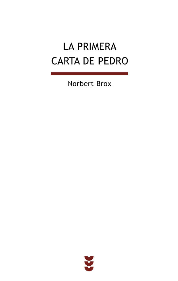 La primera Carta de Pedro, de Brox | portada del libro