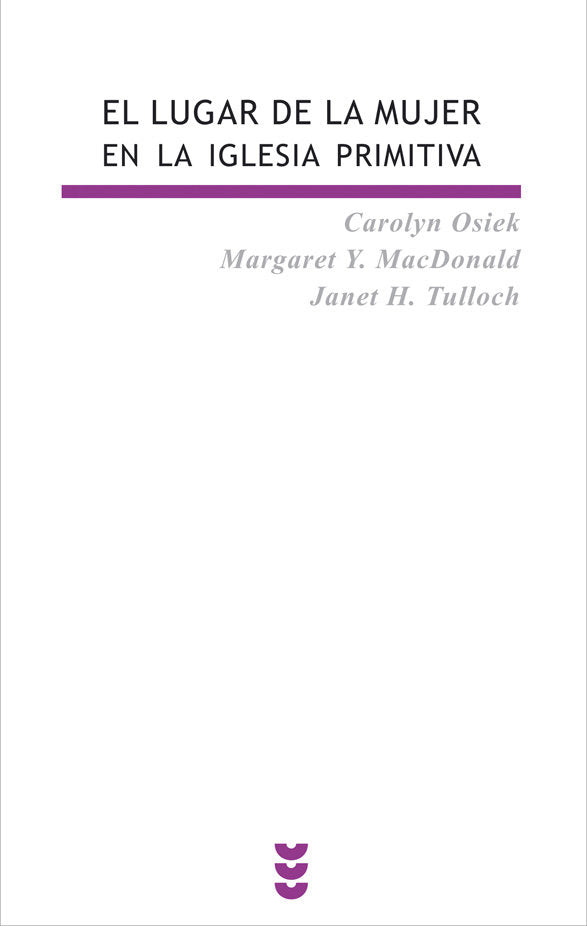 El lugar de la mujer en la Iglesia primitiva, de Osiek, McDonald y Tulloch | portada del libro