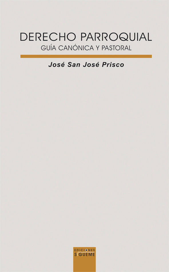 Derecho Parroquial. Guía canónica y pastoral, de San José | portada del libro