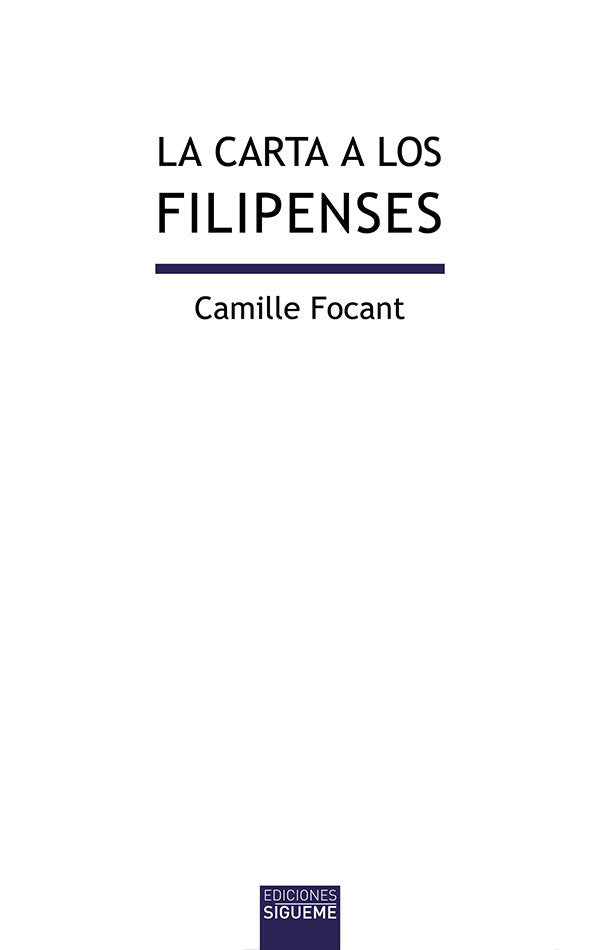 La carta a los Filipenses, de Camille Focant | portada del libro
