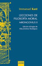 LECCIONES DE FILOSOFIA MORAL, de Immanuel Kant | portada del libro