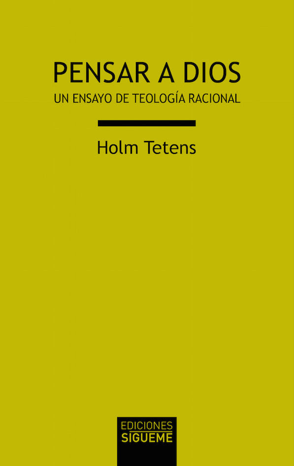 PENSAR A DIOS, de Tetens | portada del libro