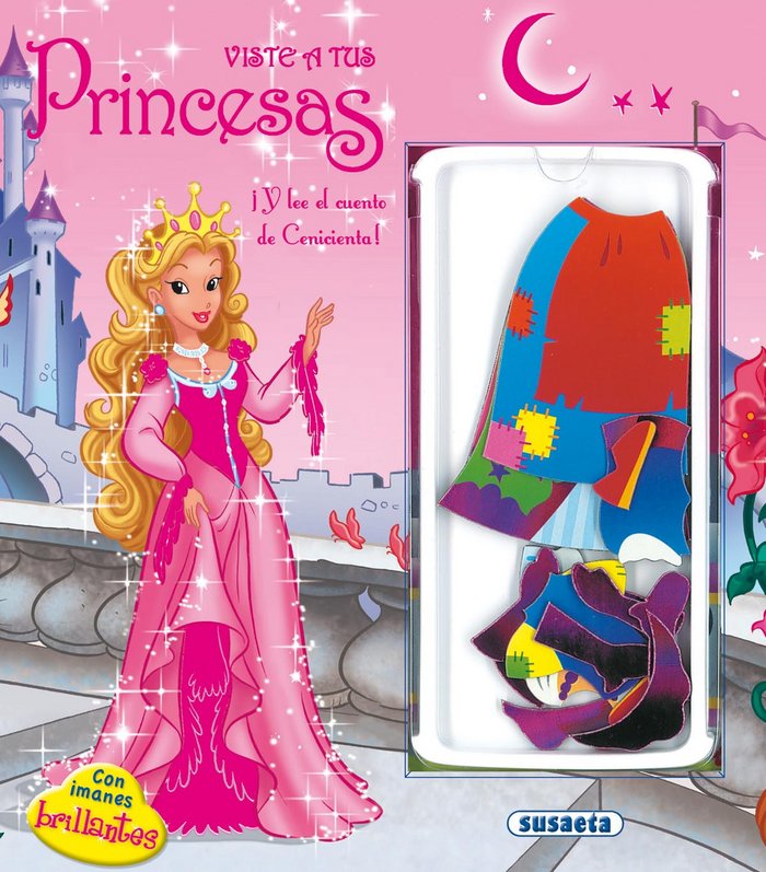 Viste a tus princesas con imanes brillantes. Cenicienta, de Susaeta | portada del libro