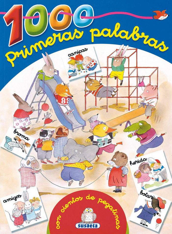 1.000 primeras palabras con cientos de pegatinas, de Susaeta | portada del libro