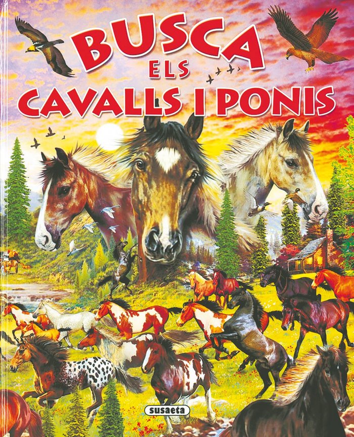 Busca els cavalls i ponis, de Susaeta | portada del libro