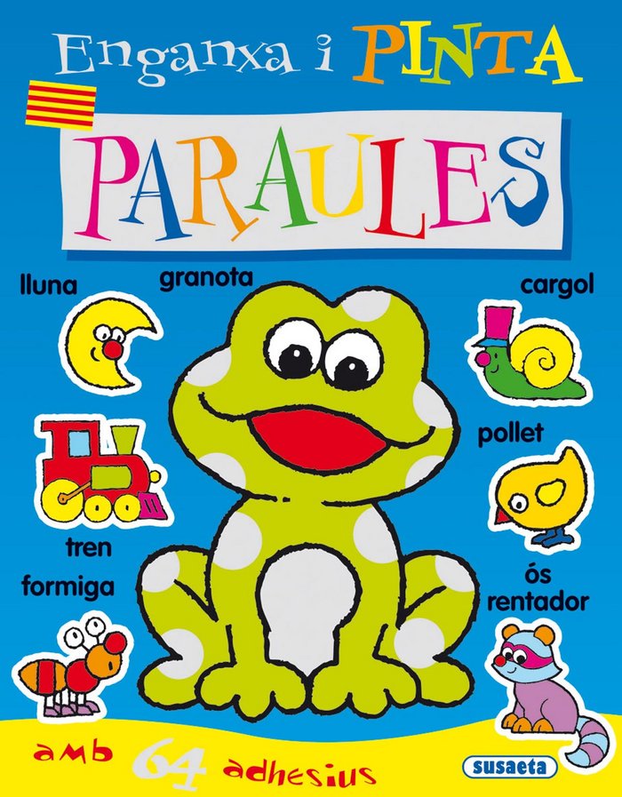 Enganxa i pinta paraules català, de Susaeta | portada del libro