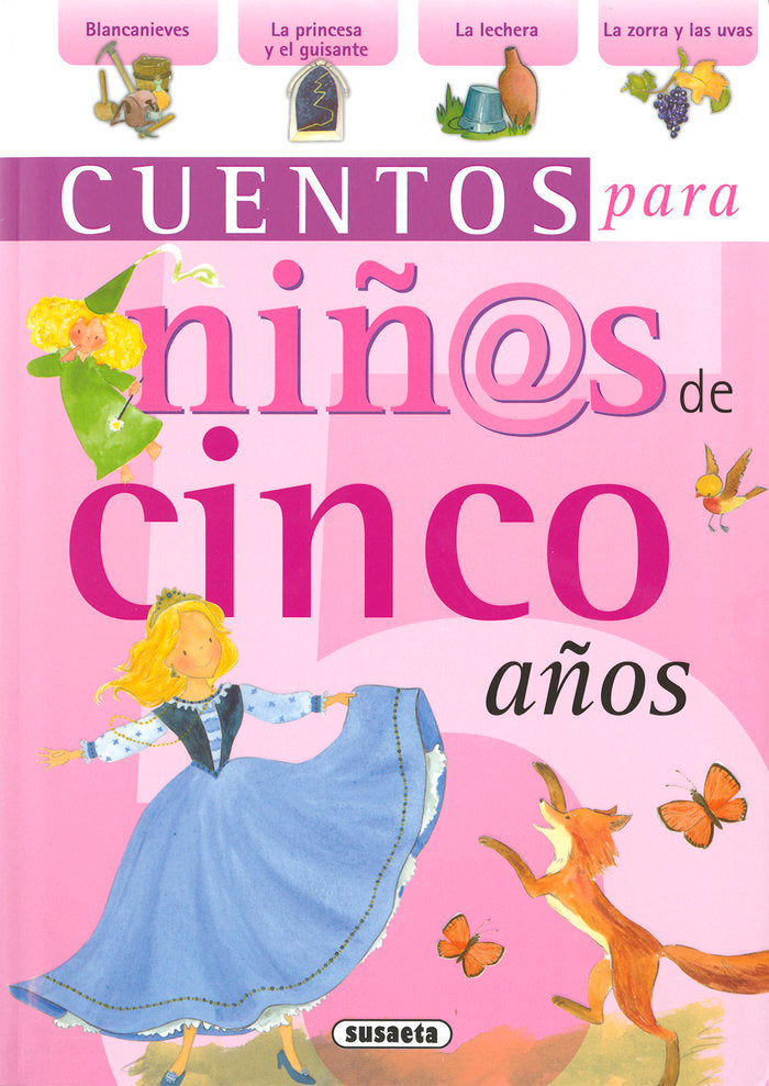 Cuentos para niñ@s de cinco años, de Susaeta | portada del libro
