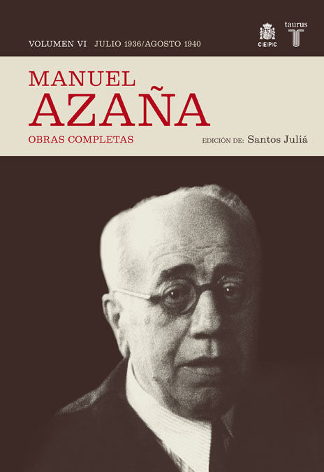 Obras completas. Volumen VI (julio 1936 / agosto 1940), de Azaña, Manuel | portada del libro
