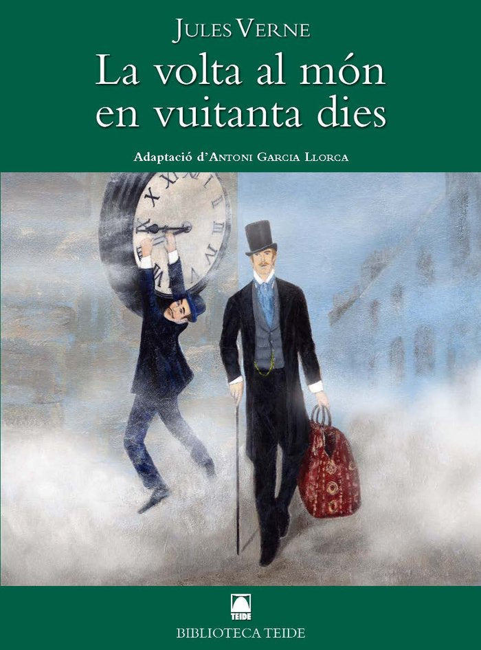 Biblioteca Teide 036 - La volta al món en vuitanta dies - Jules Verne, de Fortuny Giné, Joan Baptista | portada del libro