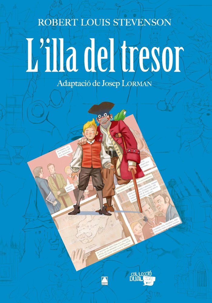 Cole·lecció Dual 004 - L'illa del tresor - R.L. Stevenson, de Fortuny Giné, Joan Baptista | portada del libro
