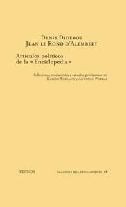 Artículos políticos de la Enciclopedia, de Diderot, Denis | portada del libro