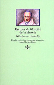 Escritos de filosofía de la historia, de Humboldt | portada del libro