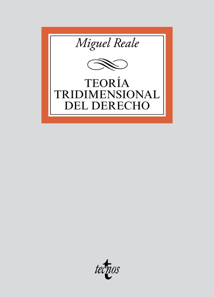 Teoría tridimensional del Derecho, de Reale | portada del libro