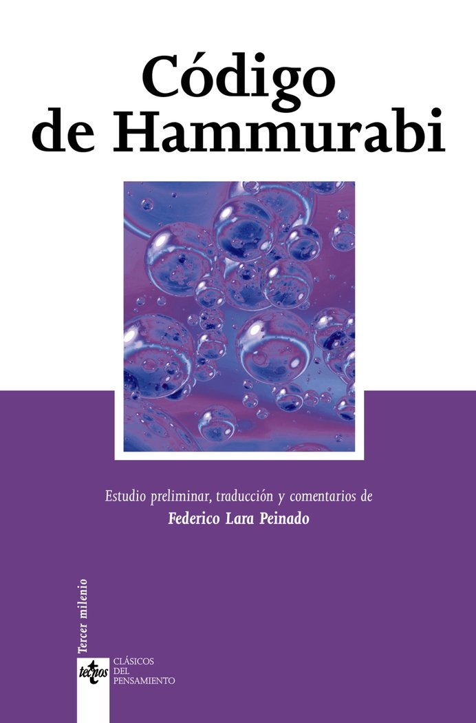 Código de Hammurabi, de FEDERICO LARA PEINADO (EDITOR) | portada del libro