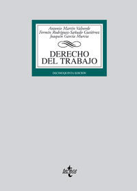 Derecho del trabajo, de MARTIN VALVERDE A RODRIGUEZ SAÑUDO F | portada del libro