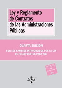 Ley y Reglamento de Contratos de las Administraciones Públicas (4ª ed.), de AA.VV. | portada del libro