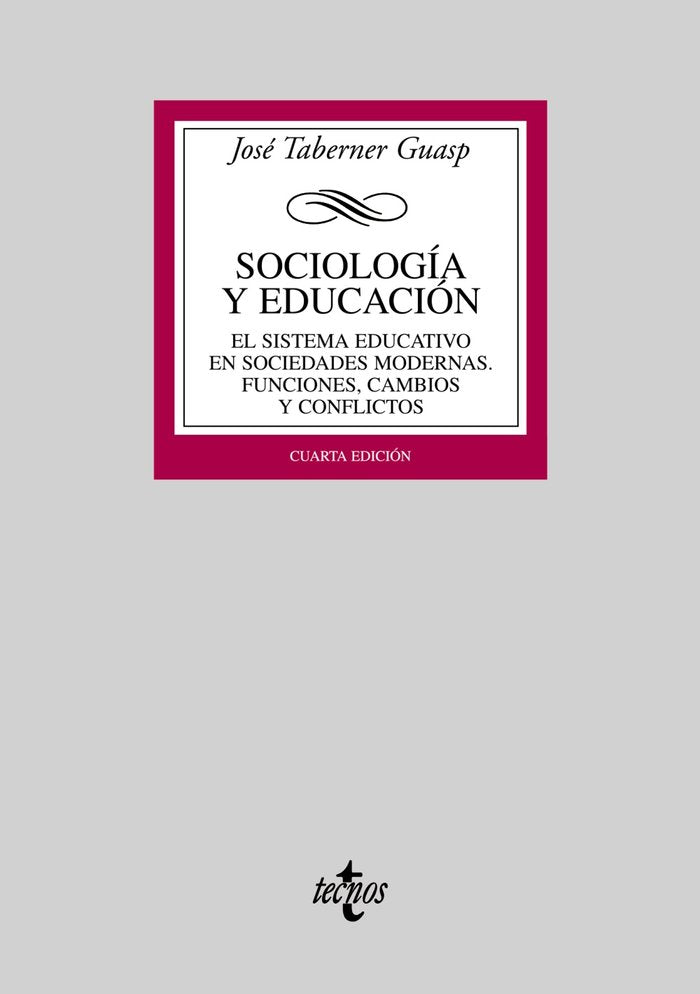 Sociología y educación, de Taberner Guasp, José | portada del libro