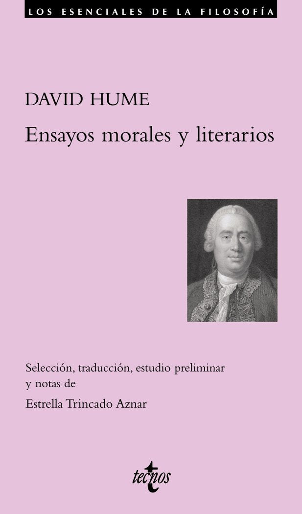 Ensayos morales y literarios, de Hume, David | portada del libro