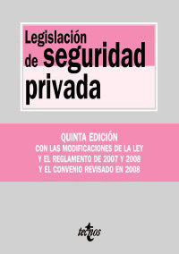Legislación de seguridad privada | portada del libro