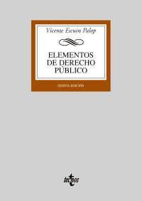 Elementos de Derecho público, de ESCUíN PALOP, VICENTE | portada del libro