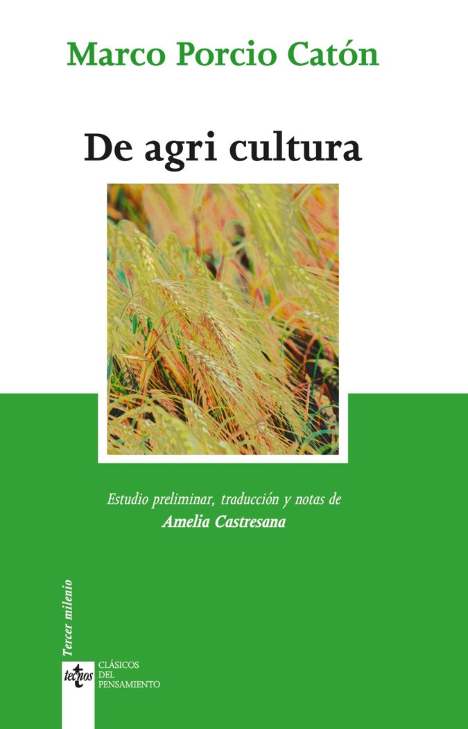De agri cultura, de Catón, Marco Porcio | portada del libro