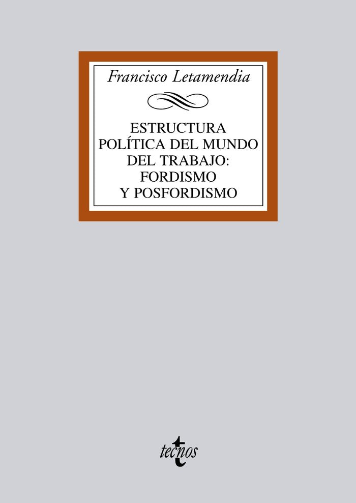 Estructura pol¡tica del mundo del trabajo:fordismo y posfordismo, de LETAMENDIA BELZUNCE, FRANCISCO | portada del libro