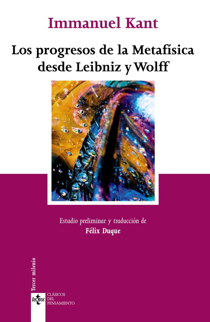 Los progresos de la Metafísica desde Leibniz y Wolff, de Kant, Immanuel | portada del libro