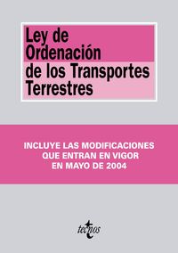 Ley de Ordenación de los Transportes Terrestres, de EDITORIAL TECNOS | portada del libro