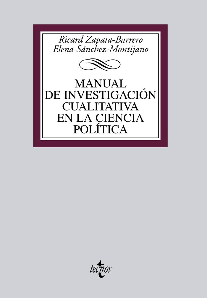 Manual de investigación cualitativa en la ciencia política, de Zapata Barrero, Ricard | portada del libro