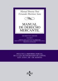 Manual de Derecho Mercantil, de BROSETA PONT, MANUEL | portada del libro