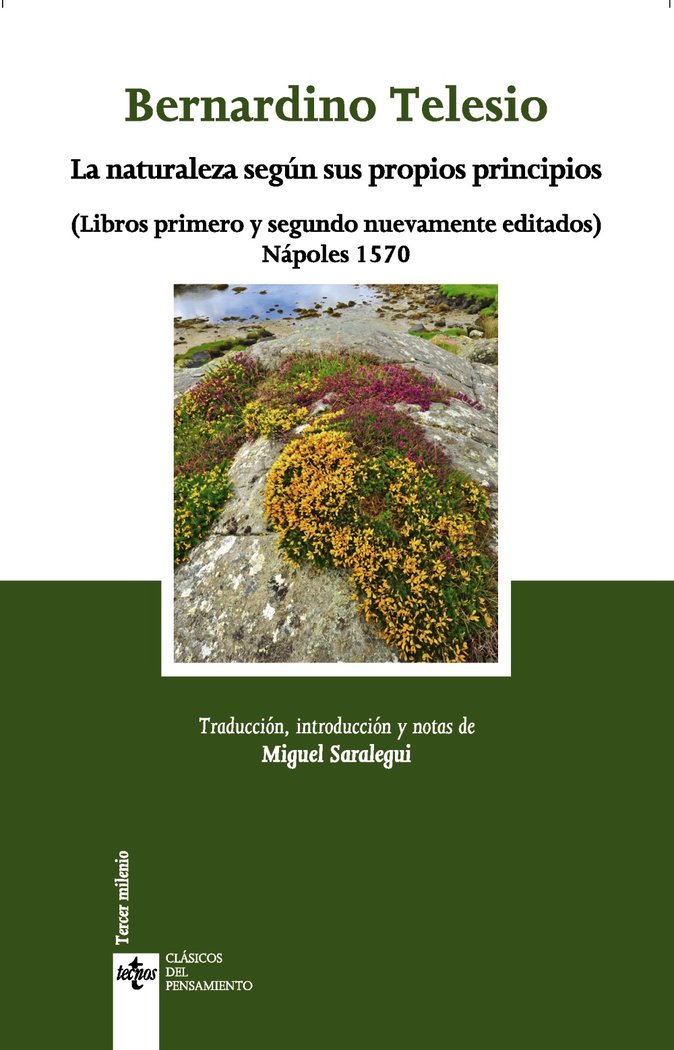 La naturaleza según sus propios principios, de Telesio, Bernardino | portada del libro