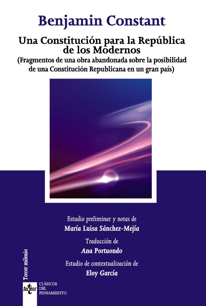 Una Constitución para la República de los Modernos, de Constant, Benjamin | portada del libro