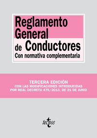 Reglamento General de Conductores, de EDITORIAL TECNOS | portada del libro