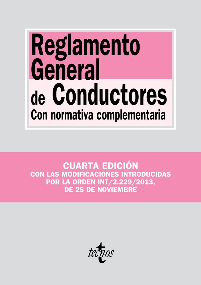 Reglamento General de Conductores, de Editorial Tecnos | portada del libro