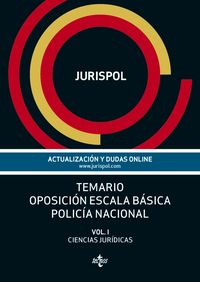 Temario oposición escala básica polic¡a nacional, de JURISPOL | portada del libro
