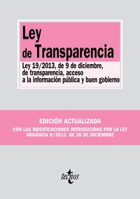 Ley de Transparencia, de EDITORIAL TECNOS | portada del libro