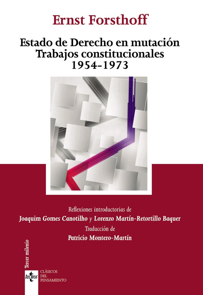 Estado de Derecho en mutación Trabajos constitucionales 1954 -1973, de Forsthoff, Ernst | portada del libro