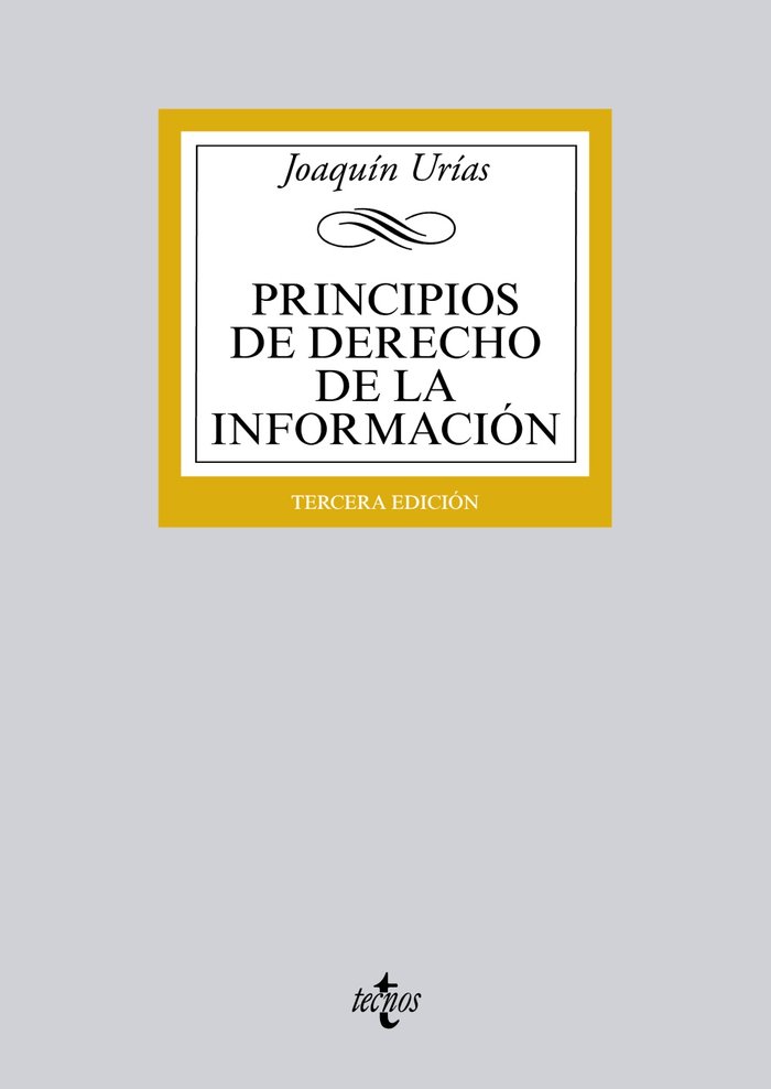 Principios de Derecho de la Información, de Urías, Joaquín | portada del libro