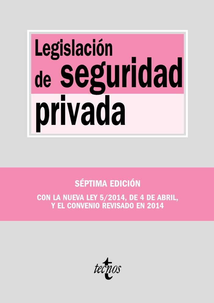 Legislación de seguridad privada, de Editorial Tecnos | portada del libro