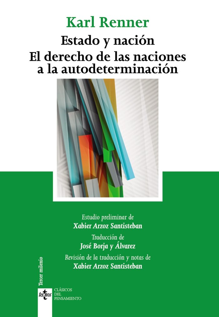 Estado y nación. El derecho de las naciones a la autodeterminación, de Renner, Karl | portada del libro