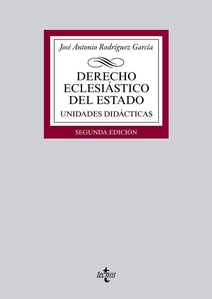 Derecho eclesiástico del Estado, de Rodríguez García, José Antonio | portada del libro