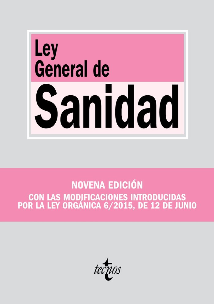 Ley General de Sanidad, de Editorial Tecnos | portada del libro
