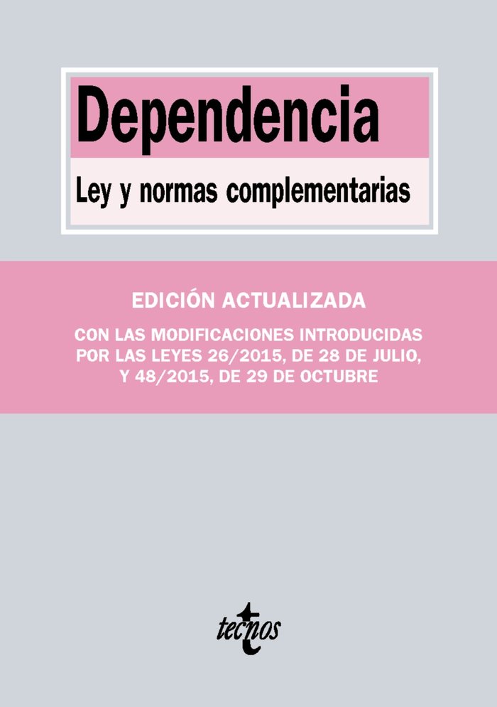 Dependencia, de Editorial Tecnos | portada del libro