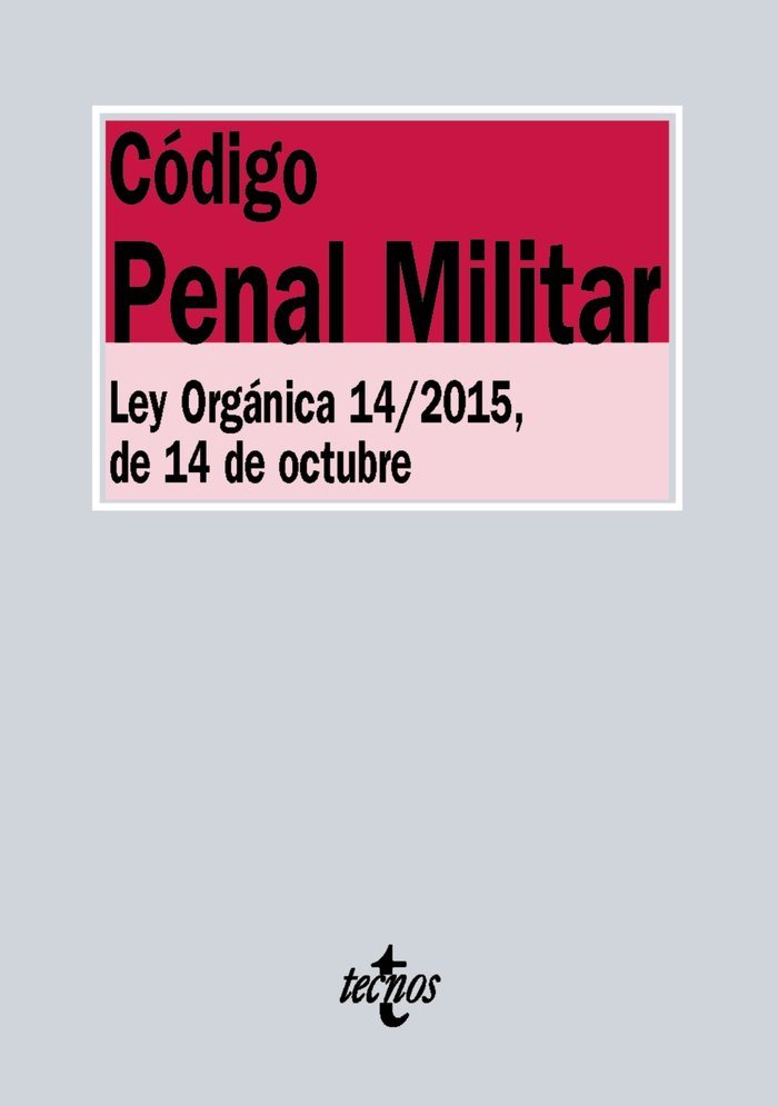 Código Penal Militar, de Editorial Tecnos | portada del libro