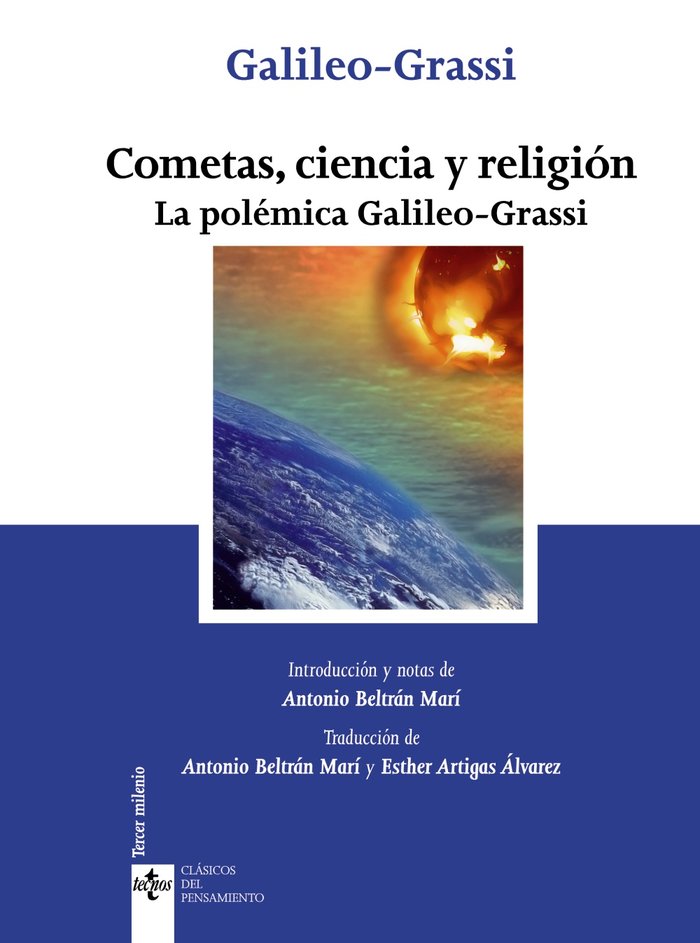 Cometas, ciencia y religión, de Galileo | portada del libro